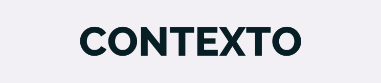 Banner lateral em branco, escrito: Contexto